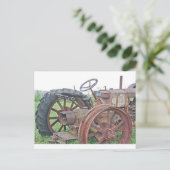 Rusty Tractor Postkarte (Stehend Vorderseite)