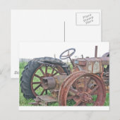 Rusty Tractor Postkarte (Vorne/Hinten)
