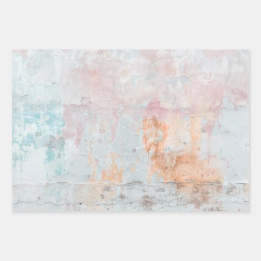 Rusty Türkise Paint Watercolor Geschenkpapier Set (Vorderseite 2)