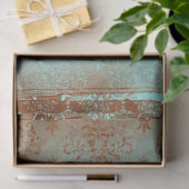 Rusty Turqouise White Kanbit Alice im Wunderland Seidenpapier (Geschenk)