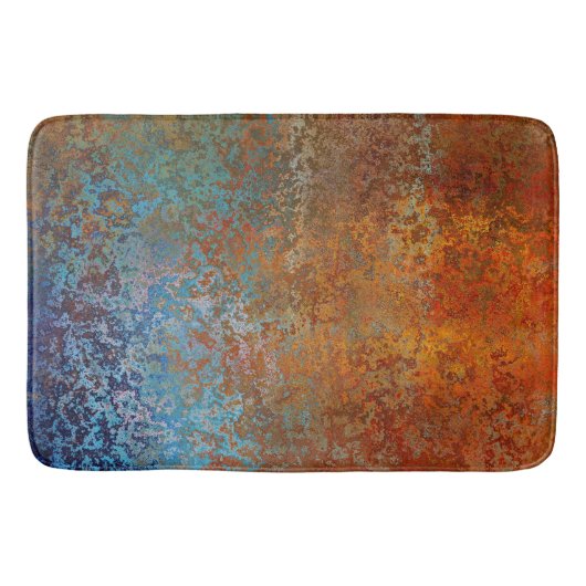 Rusty, Verdigris, Grunge Steampunk Badematte (Vorderseite)