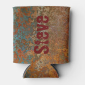 Rusty, Verdigris, Grunge Steampunk Dosenkühler (Vorderseite)