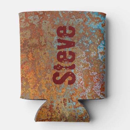 Rusty, Verdigris, Grunge Steampunk Dosenkühler (Rückseite)