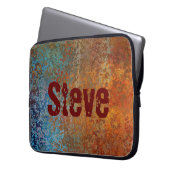 Rusty, Verdigris, Grunge Steampunk Laptopschutzhülle (Vorderseite Links)