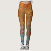 Rusty, Verdigris, Grunge Steampunk Leggings (Vorderseite)