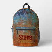 Rusty, Verdigris, Grunge Steampunk Personalisiert Bedruckter Rucksack (Vorderseite)
