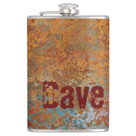 Rusty, Verdigris, Grunge Steampunk Personalisiert Flachmann