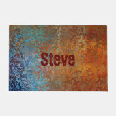 Rusty, Verdigris, Grunge Steampunk Personalisiert Fußmatte (Vorderseite)