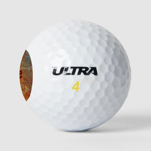 Rusty, Verdigris, Grunge Steampunk Personalisiert Golfball (Logo)