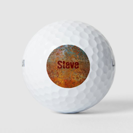 Rusty, Verdigris, Grunge Steampunk Personalisiert Golfball (Vorderseite)