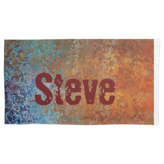 Rusty, Verdigris, Grunge Steampunk Personalisiert Kissenbezug (Vorderseite)