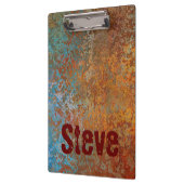 Rusty, Verdigris, Grunge Steampunk Personalisiert Klemmbrett (Links)