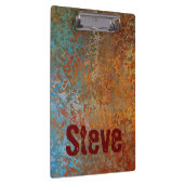 Rusty, Verdigris, Grunge Steampunk Personalisiert Klemmbrett (Rechts)