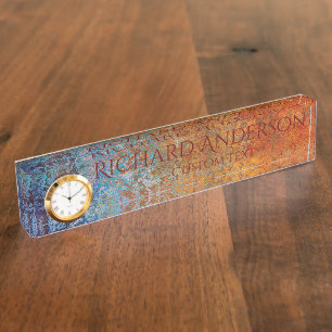 Rusty, Verdigris, Grunge Steampunk Personalisiert Namensplakette