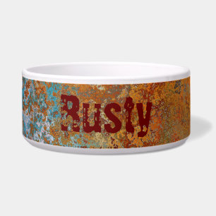 Rusty, Verdigris, Grunge Steampunk Personalisiert Napf