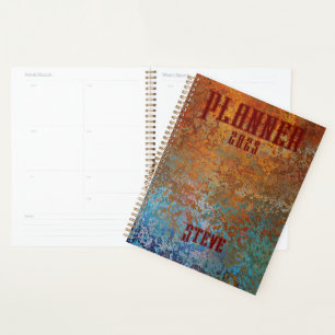 Rusty, Verdigris, Grunge Steampunk Personalisiert Planer