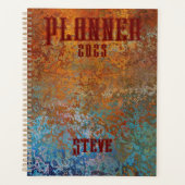Rusty, Verdigris, Grunge Steampunk Personalisiert Planer (Vorderseite)