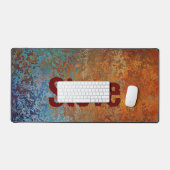 Rusty, Verdigris, Grunge Steampunk Personalisiert Schreibtischunterlage (Tastatur & Maus)