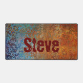 Rusty, Verdigris, Grunge Steampunk Personalisiert Schreibtischunterlage (Vorderseite)