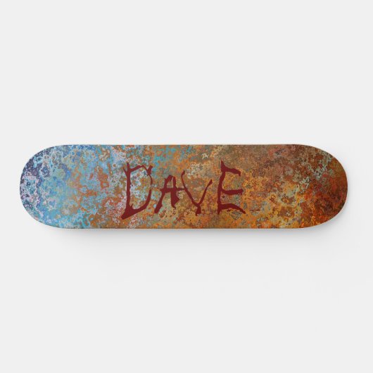 Rusty, Verdigris, Grunge Steampunk Personalisiert Skateboard (Horizontal)