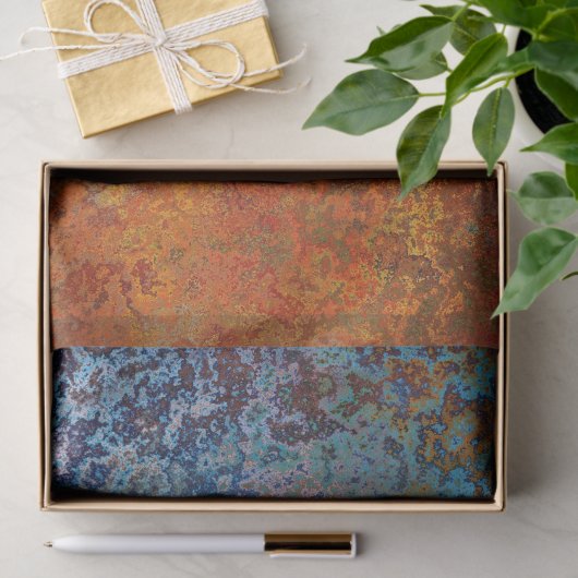 Rusty, Verdigris, Grunge Steampunk Seidenpapier (Geschenk)