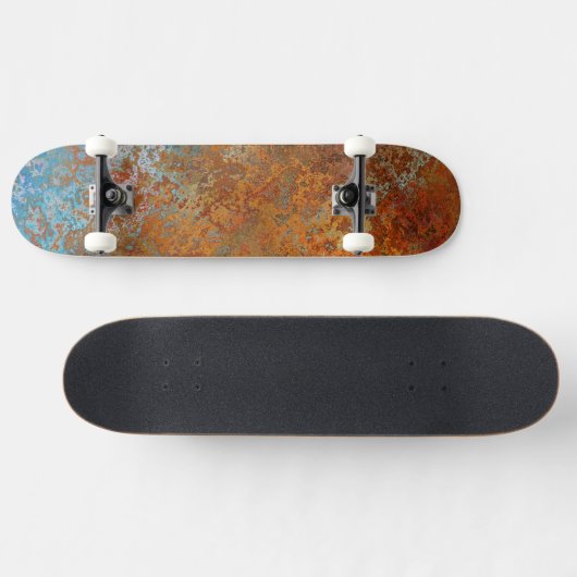 Rusty, Verdigris, Grunge Steampunk Skateboard (Horizontal)