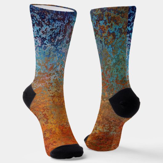 Rusty, Verdigris, Grunge Steampunk Socken (Gewinkelt)