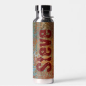 Rusty, Verdigris, Grunge Steampunk Trinkflasche (Links)
