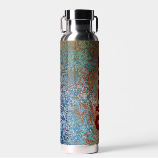 Rusty, Verdigris, Grunge Steampunk Trinkflasche (Vorne)