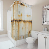 Rusty White Metal: Texturierte Oberfläche Duschvorhang (Beispiel)