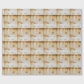 Rusty White Metal: Texturierte Oberfläche Geschenkpapier (Flach)
