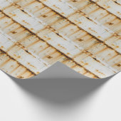 Rusty White Metal: Texturierte Oberfläche Geschenkpapier (Ecke)