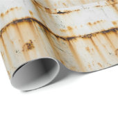Rusty White Metal: Texturierte Oberfläche Geschenkpapier (Rolleneckpunkt)