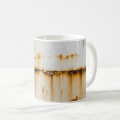 Rusty White Metal: Texturierte Oberfläche Kaffeetasse (VorderseiteRechts)