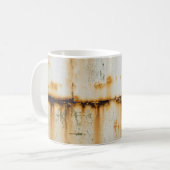 Rusty White Metal: Texturierte Oberfläche Kaffeetasse (Vorderseite Links)