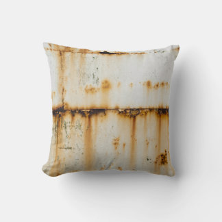 Rusty White Metal: Texturierte Oberfläche Kissen