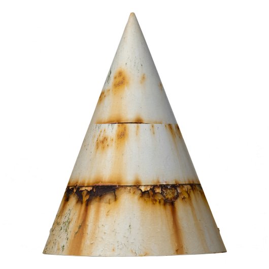 Rusty White Metal: Texturierte Oberfläche Partyhütchen (Vorderseite)