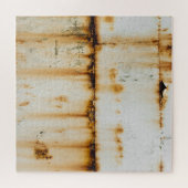 Rusty White Metal: Texturierte Oberfläche Puzzle (Horizontal)