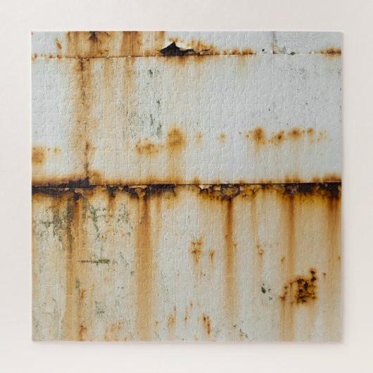 Rusty White Metal: Texturierte Oberfläche Puzzle (Vertikal)