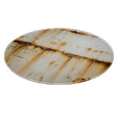 Rusty White Metal: Texturierte Oberfläche Schneidebrett (Ecke)