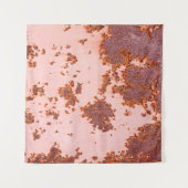 Rusty Zinc Whispers: Vintage Texturen Wandteppich (Vorderseite (Horizontal))