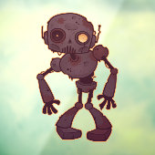 Rusty Zombie Robot Fensteraufkleber (Blatt 3)