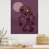 Rusty Zombie Robot Poster (Küche)