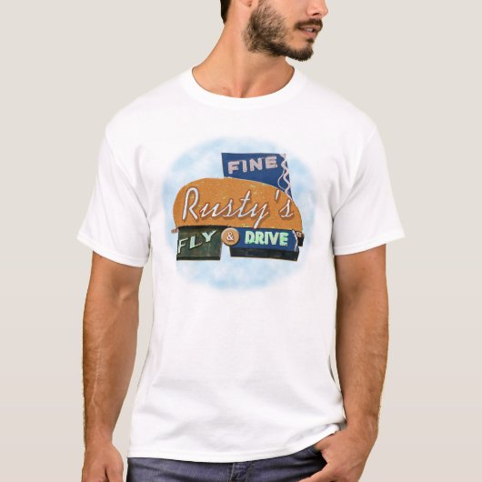 Rusty's Fly & Drive - groß T-Shirt (Vorderseite)