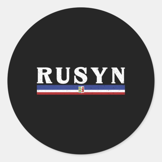 Rusyn Carpatho Slavic Ethnic Carpathian Diaspora R Runder Aufkleber (Vorderseite)