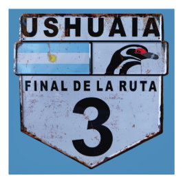 Ruta 3 in Ushuaia, Patagonien Fotodruck