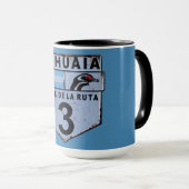 Ruta 3 Ushuaia Patagonia Straßenschild Tasse (VorderseiteRechts)