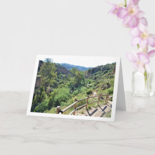 Ruta del Agua-Brücke in Chelva, Valencia, Spanien Karte