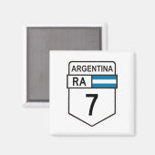 Ruta nacional 7 - Argentinien Magnet (Vorderseite/Rückseite)