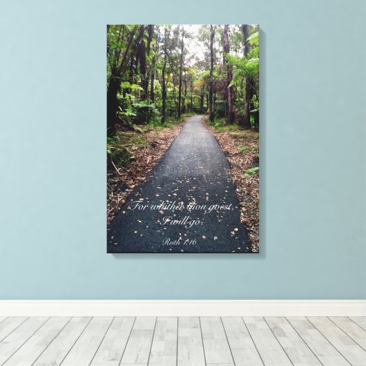 Ruth 1:16 leinwanddruck (Insitu (Holzboden))